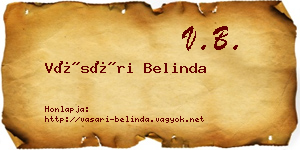 Vásári Belinda névjegykártya